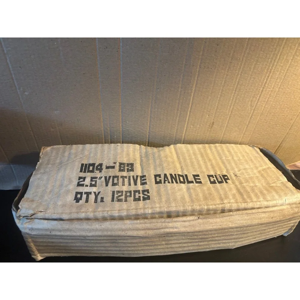 Lot of 12 Clear Dario Glass Votive Candle Holders Tealight Cups New In Box 2'5